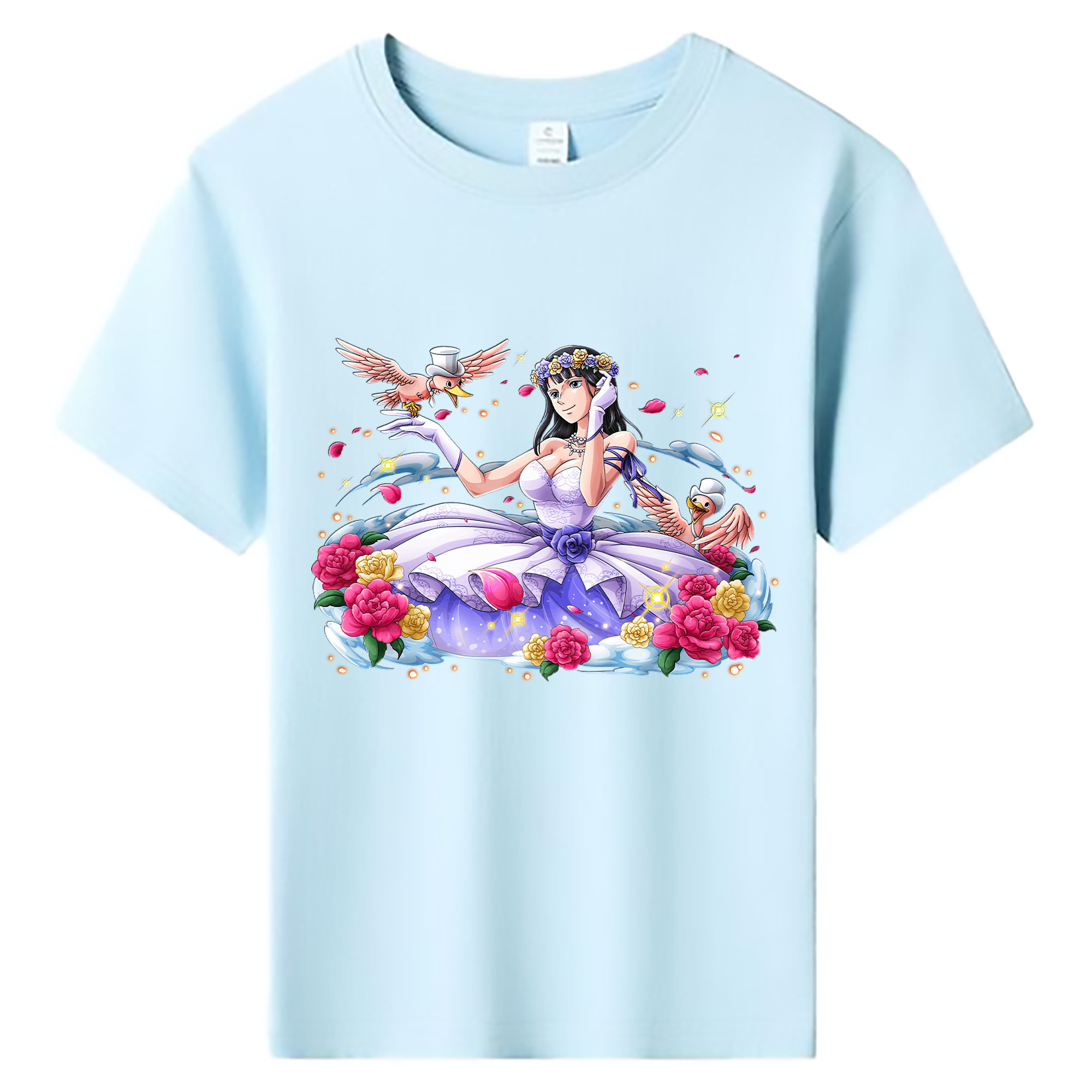 ワンピース ニコ・ロビン ONE PIECE Nico Robin 綿100％キッズTシャツ（フロントプリント）